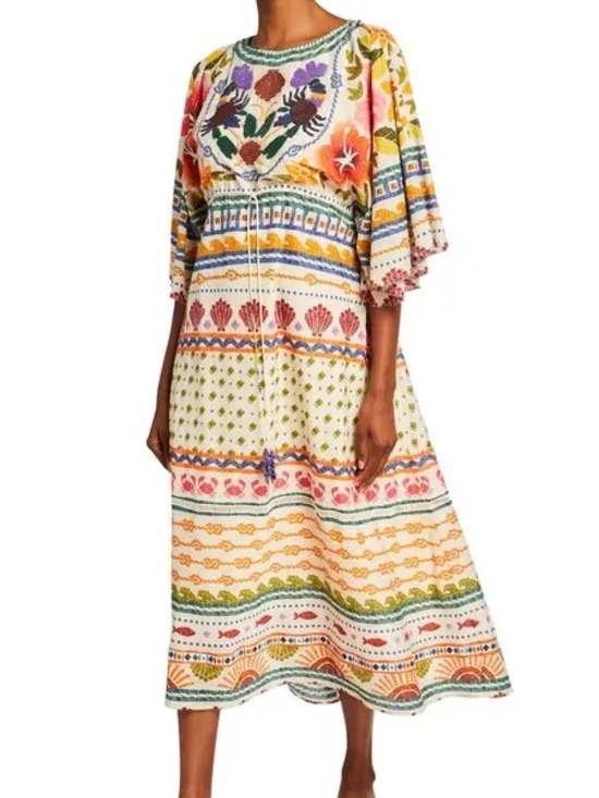 FARM Rio Dresses & Skirts - Farm Rio Women’s Salt Island Midi Dress